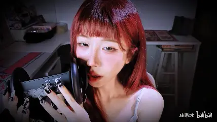 ASMR_Aki秋水_近距离跟你贴贴视觉触发_口水画_prprpr-boKE